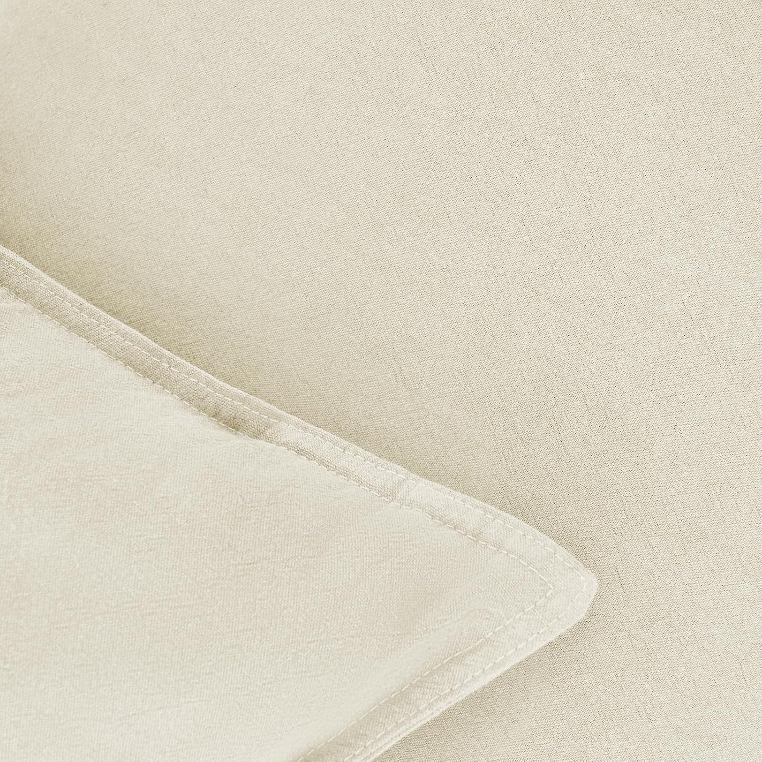 Linen Cushion Covers - 30% Linen 70% Cotton Blend, Soft & Breathable with Hidden Zipper Design - Linen, 30cm x 50cm Twin Pack