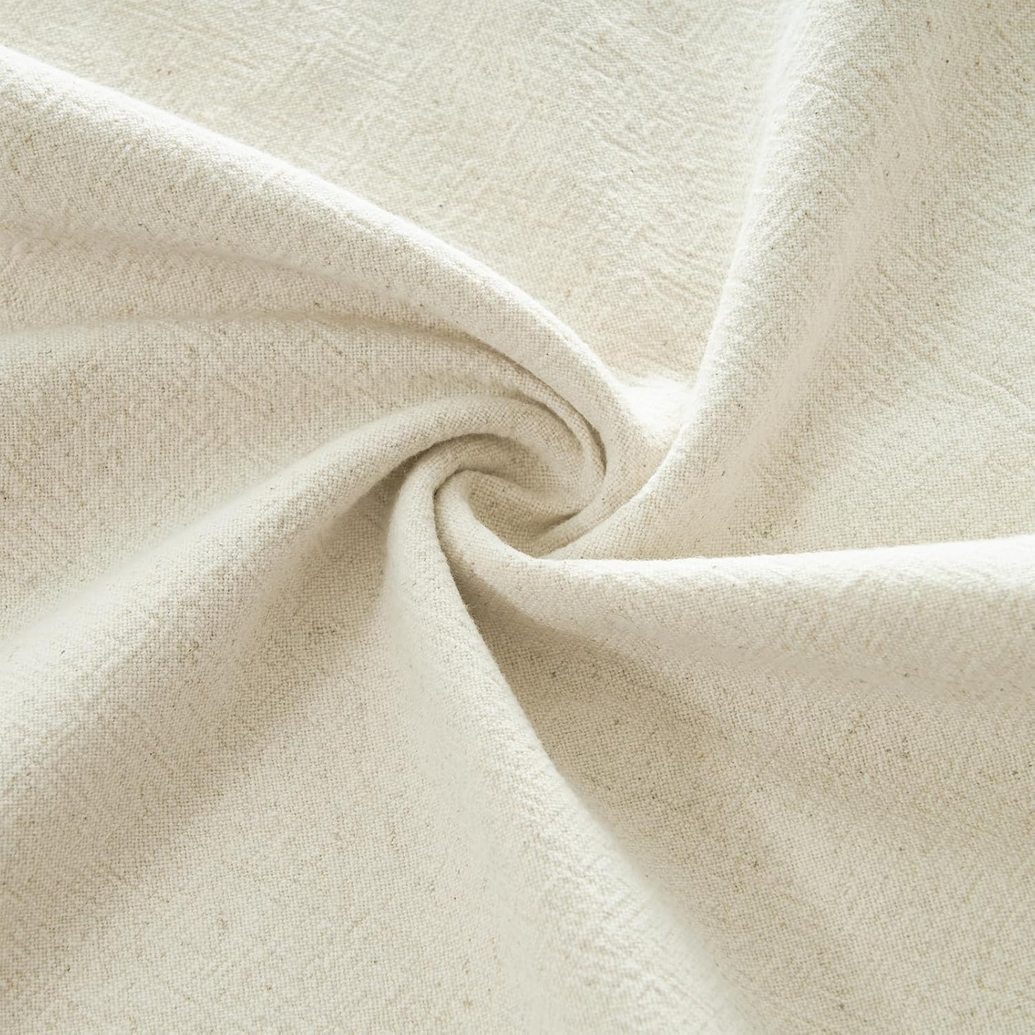 Linen Cushion Covers - 30% Linen 70% Cotton Blend, Soft & Breathable with Hidden Zipper Design - Linen, 30cm x 50cm Twin Pack