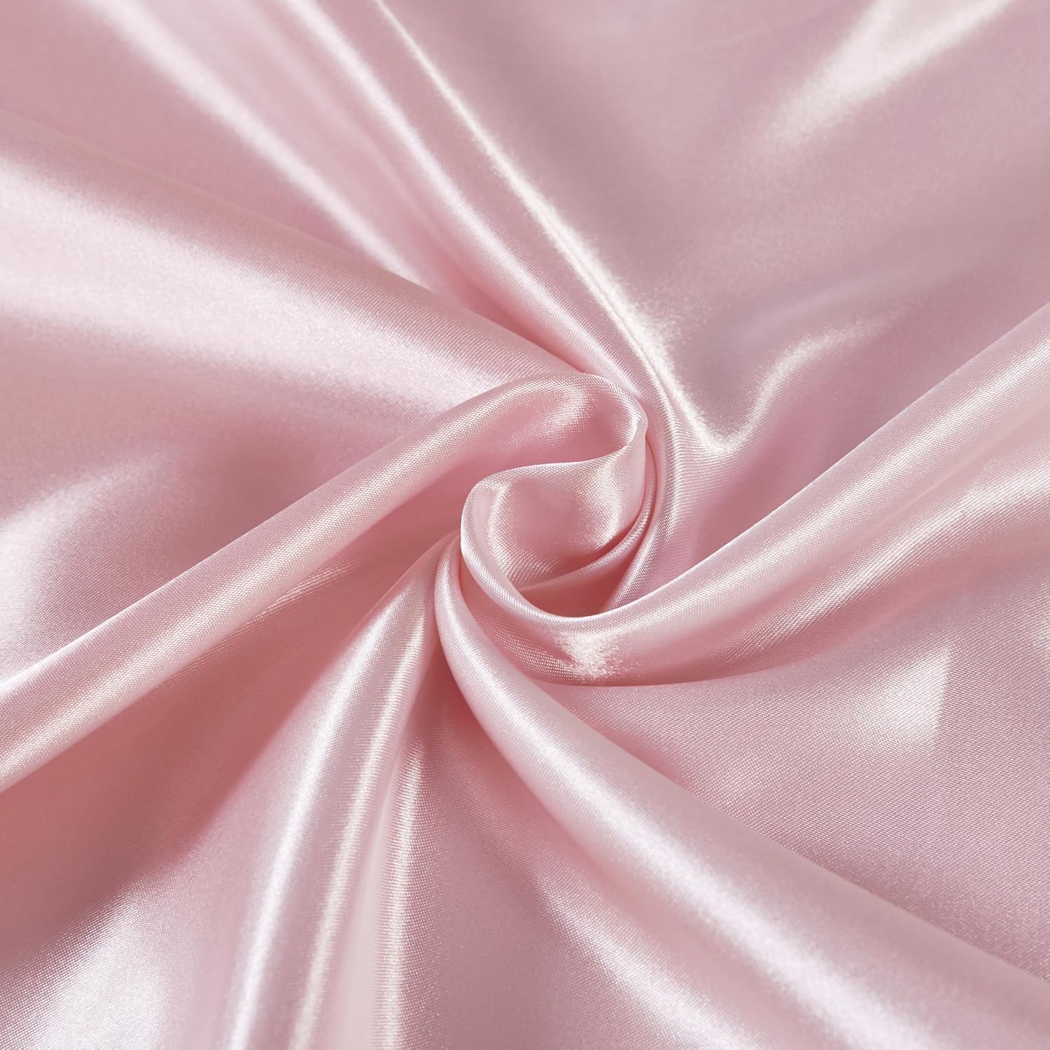 Satin Pillowcases - Silky Soft Polyester Satin with Zipper Closure - Pink, 48cm x 73cm Twin Pack