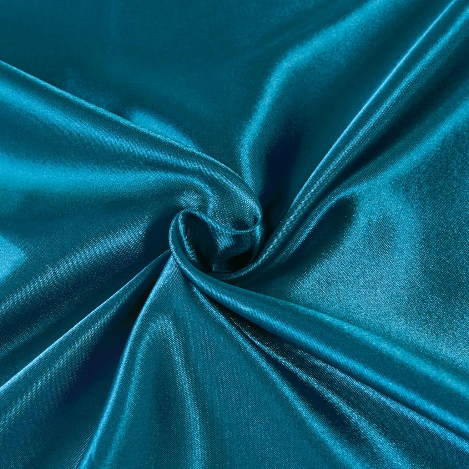 Satin Pillowcases - Silky Soft Polyester Satin with Zipper Closure - Teal, 48cm x 73cm Twin Pack