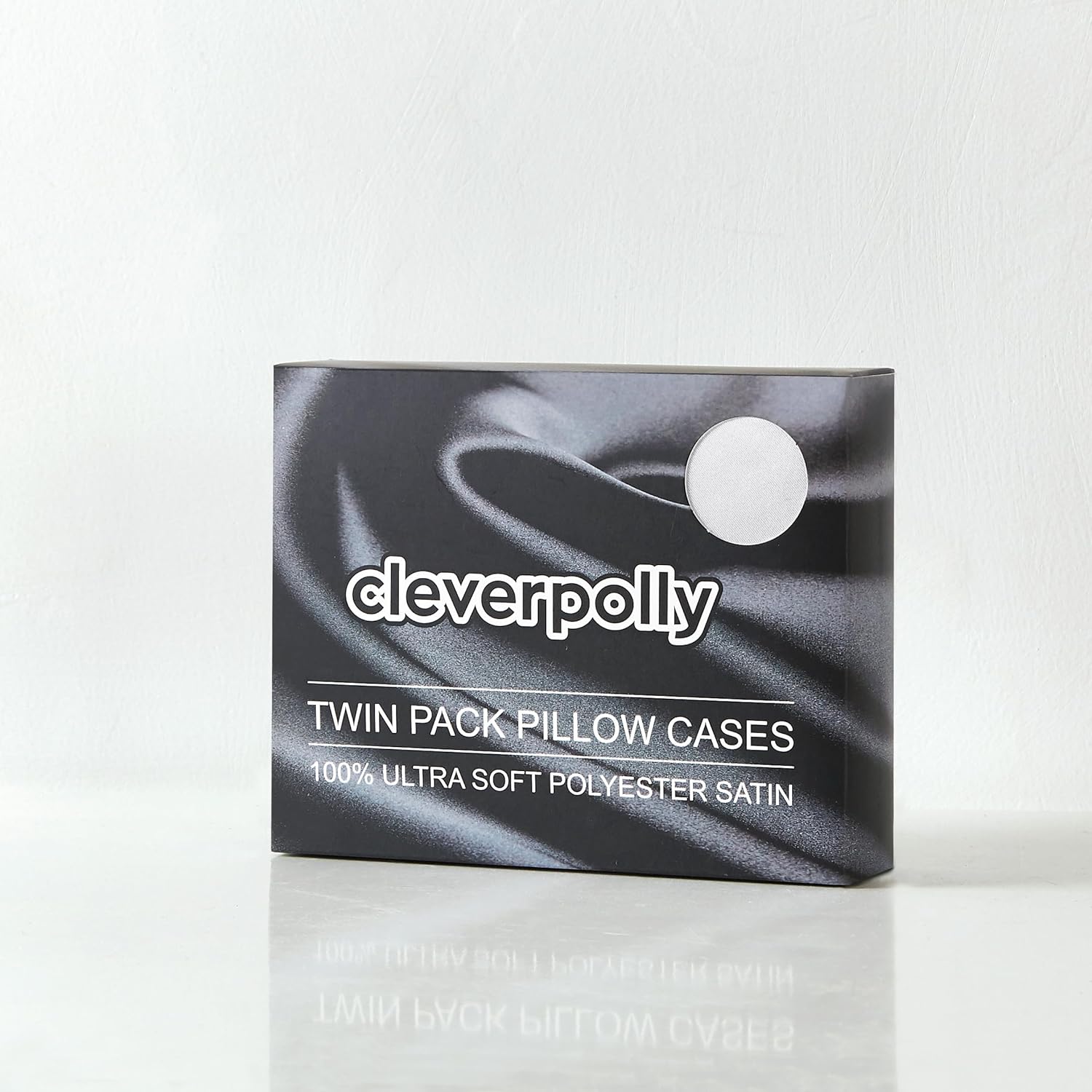 Satin Pillowcases - Silky Soft Polyester Satin with Zipper Closure - White, 48cm x 73cm Twin Pack