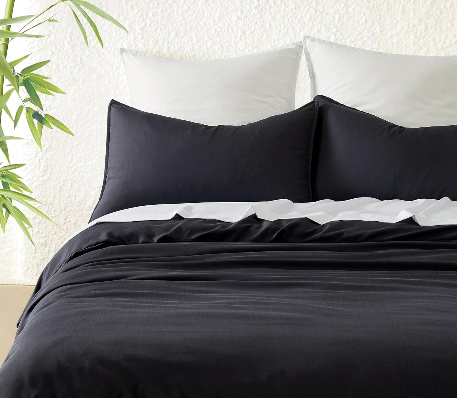 Bamboo Microfibre Quilt Cover Set - Charcoal - Super King