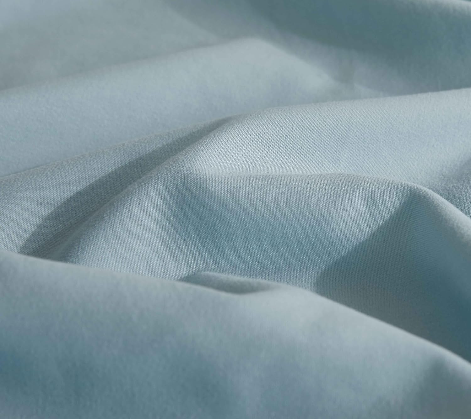 Vintage Washed Microfibre Quilt Cover Set Blue, Super King