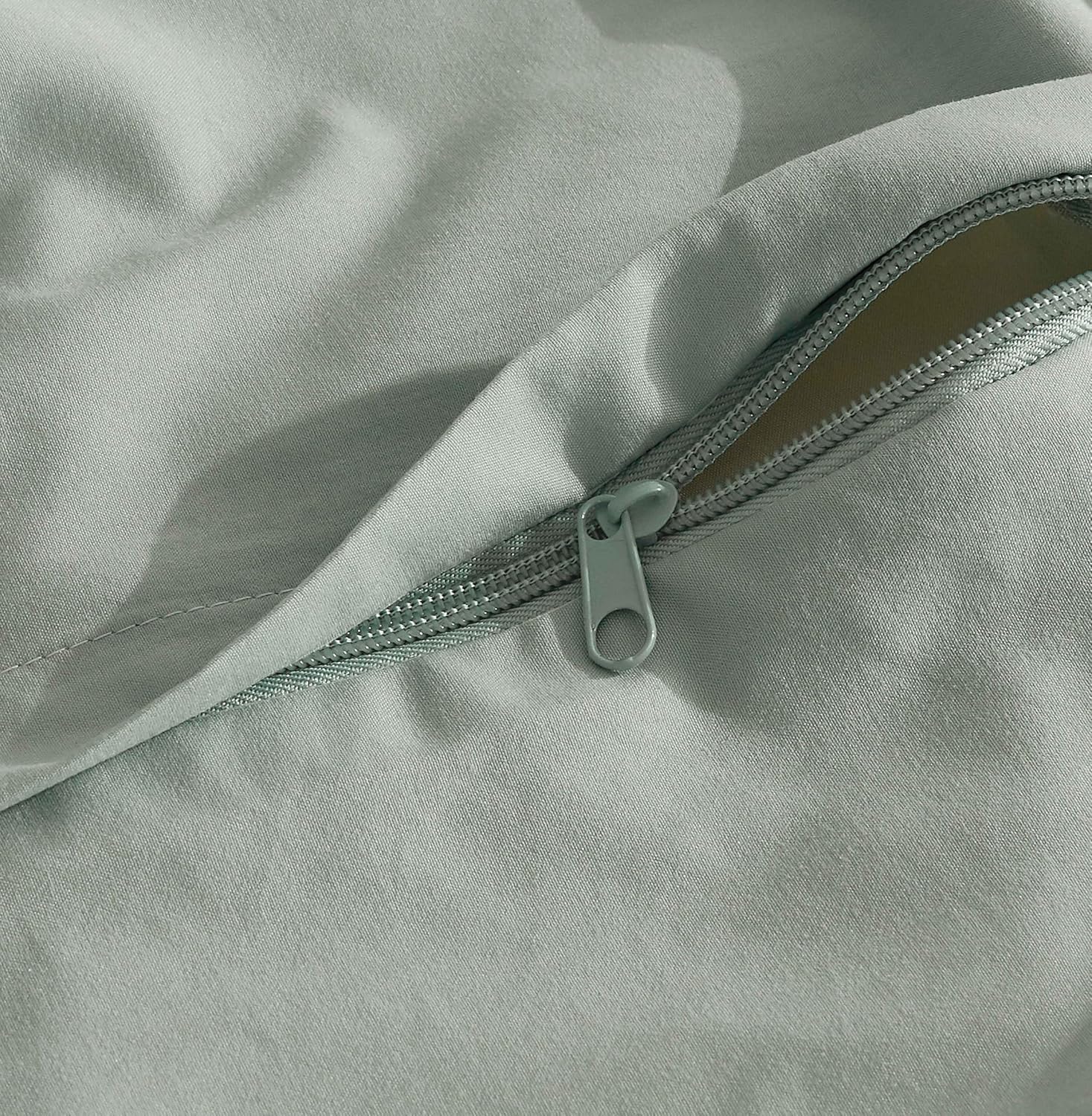 Vintage Washed Microfibre Quilt Cover Set Sage, Super King