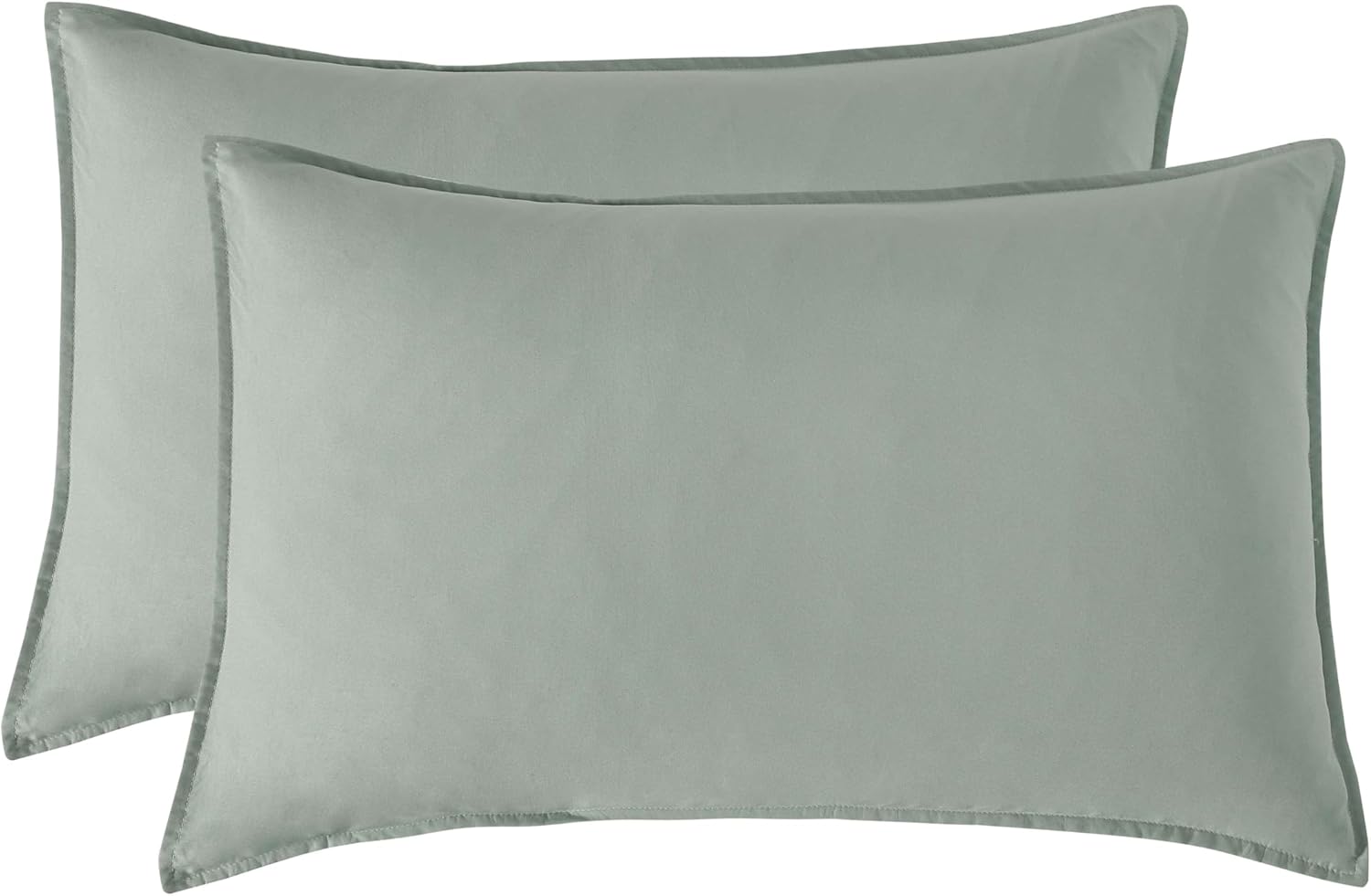 Vintage Washed Microfibre Quilt Cover Set Sage, Super King