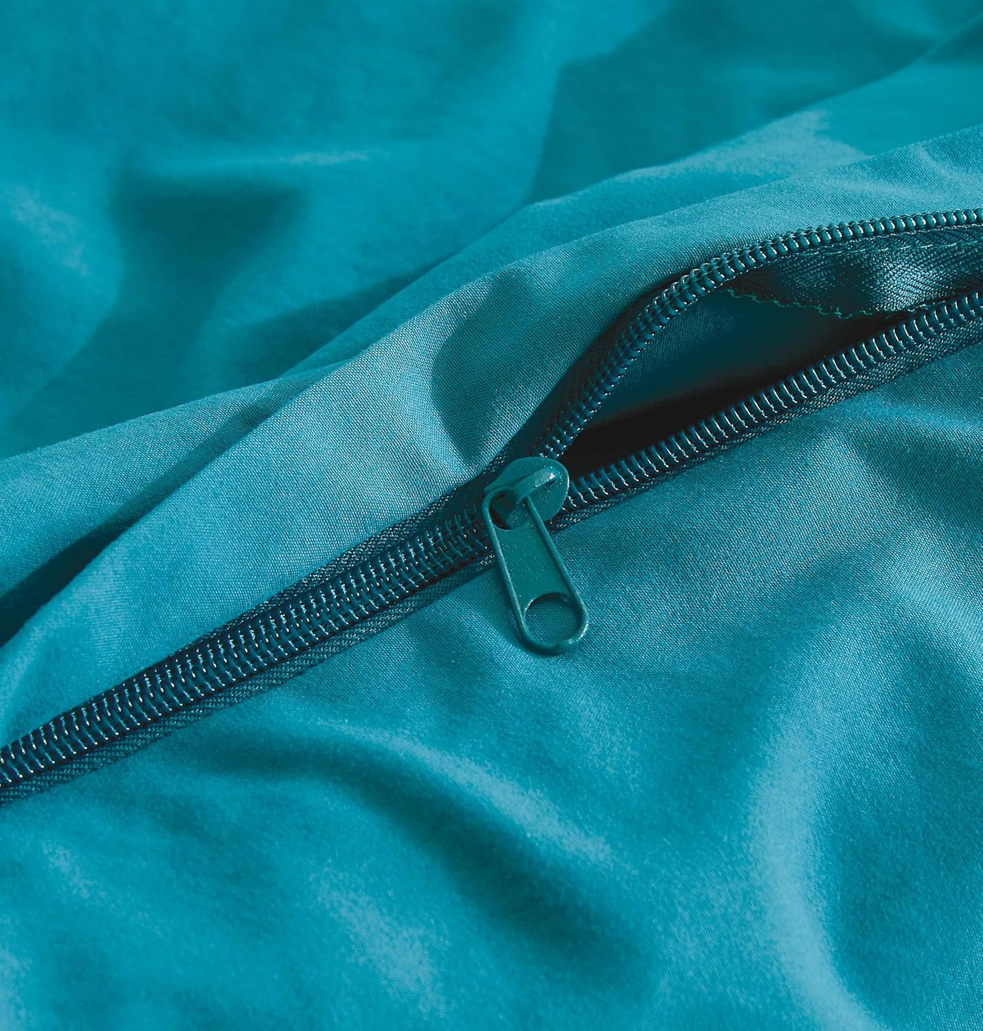 Vintage Washed Microfibre Quilt Cover Set Teal, Super King