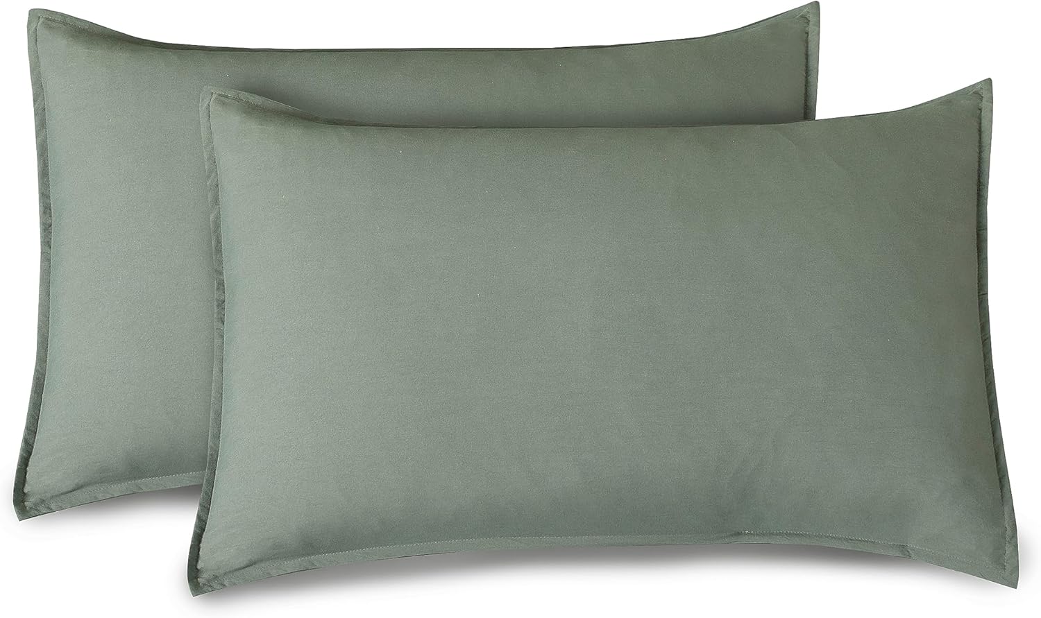 Vintage Washed Microfibre Sheet Set with 2 Pillowcases - Khaki Green - Super King