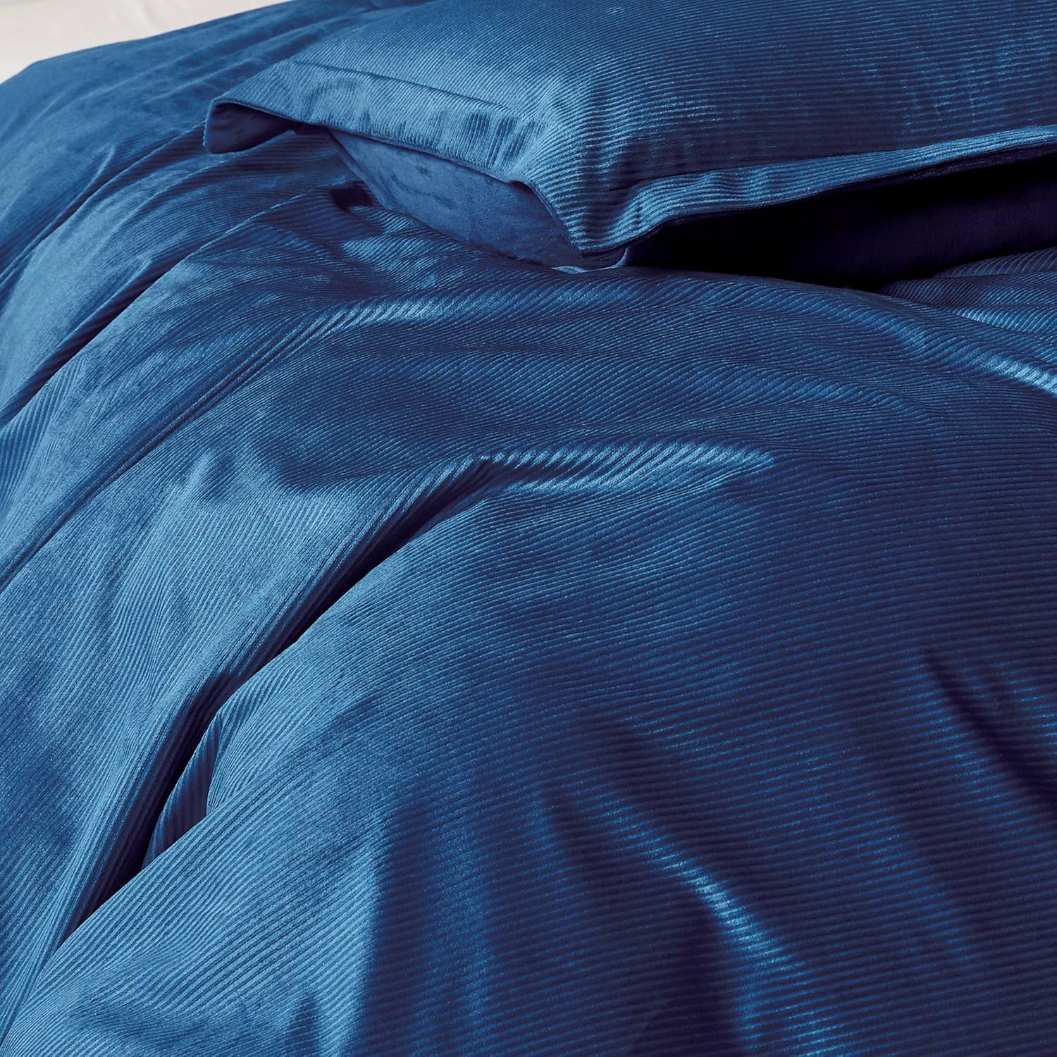 Super Soft Corduroy Velvet Pillowcases Set - Navy Blue, CleverPolly