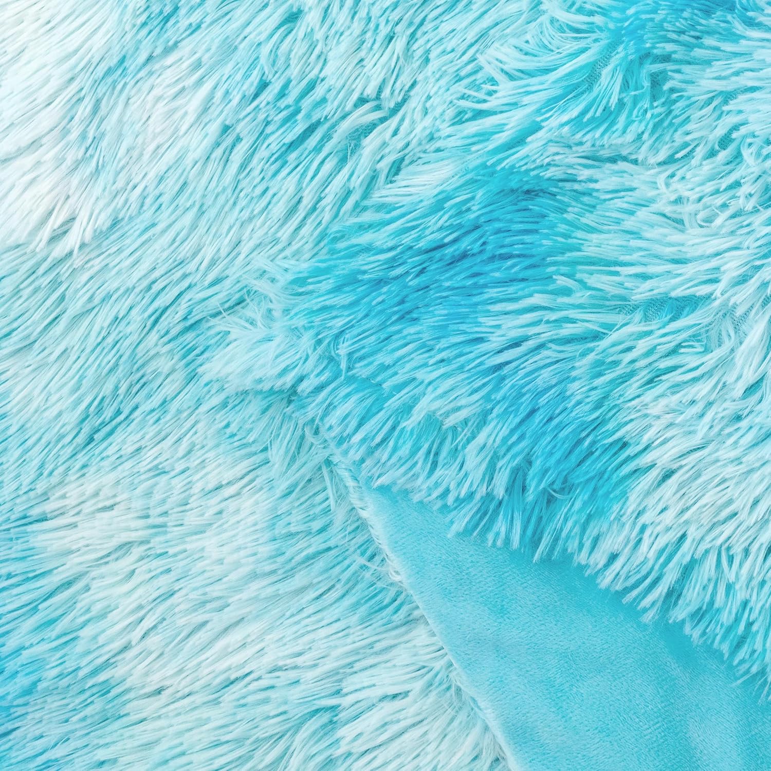 Ultra-Soft Faux Fur Reversible Throw Blanket - Blue Gioia Casa