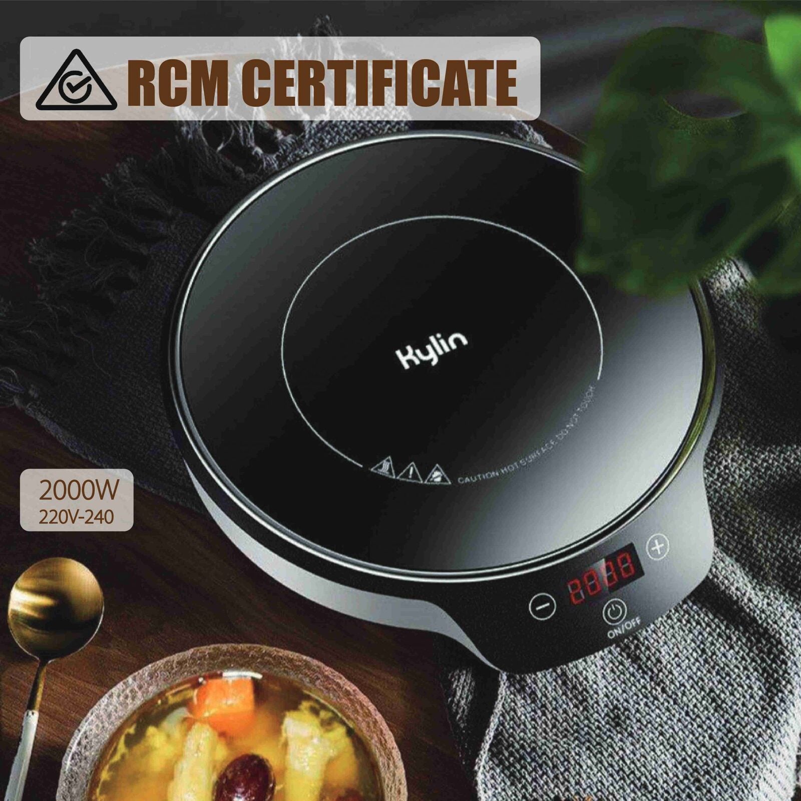 Round Shape Induction Cooker, 8 Level, LED Display - Kylin