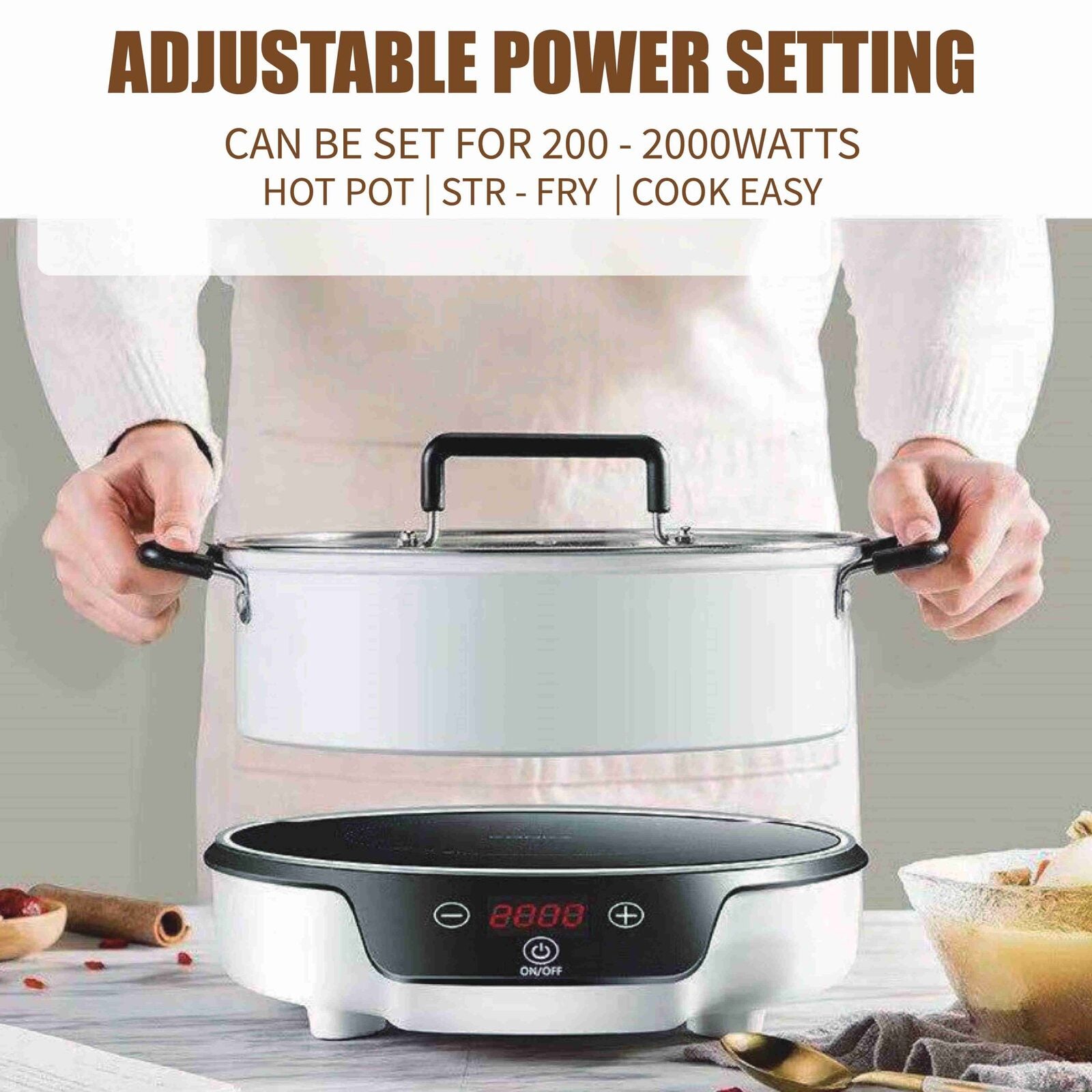 Round Shape Induction Cooker, 8 Level, LED Display - Kylin