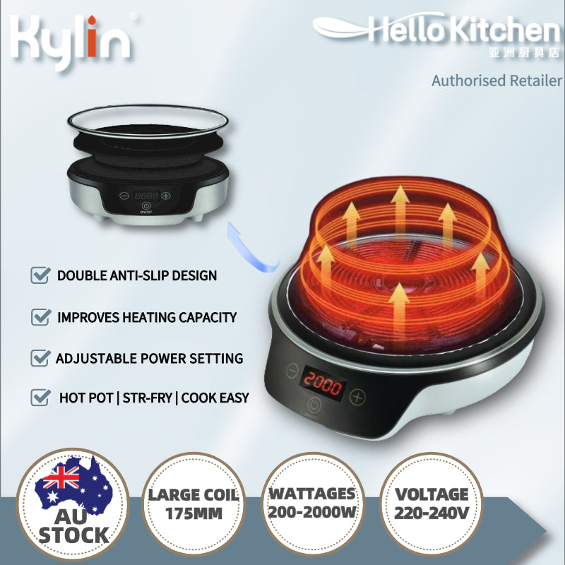 Round Shape Induction Cooker, 8 Level, LED Display - Kylin