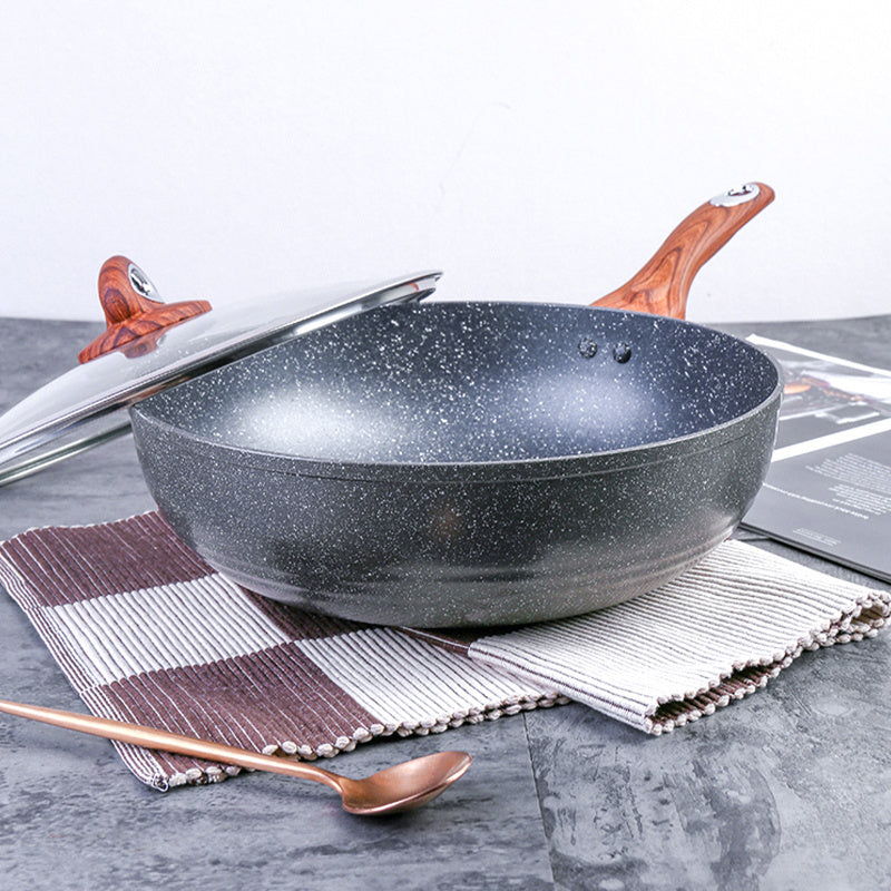 Non-stick Marble Wok Stirfry Pan, 30cm, Medical Stone Coat