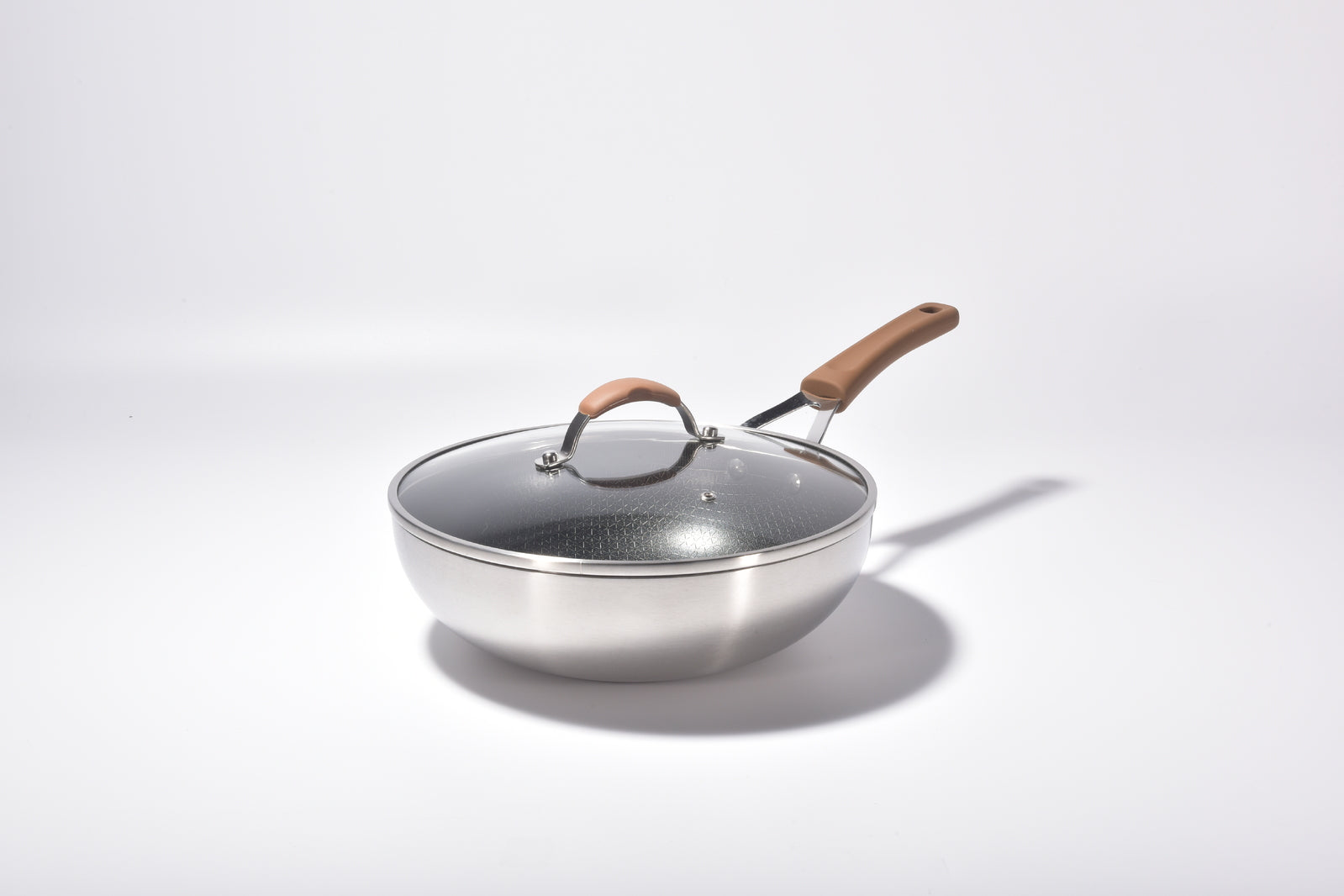 30cm 3-Layer Non-Stick Stainless Steel Wok - Kylin