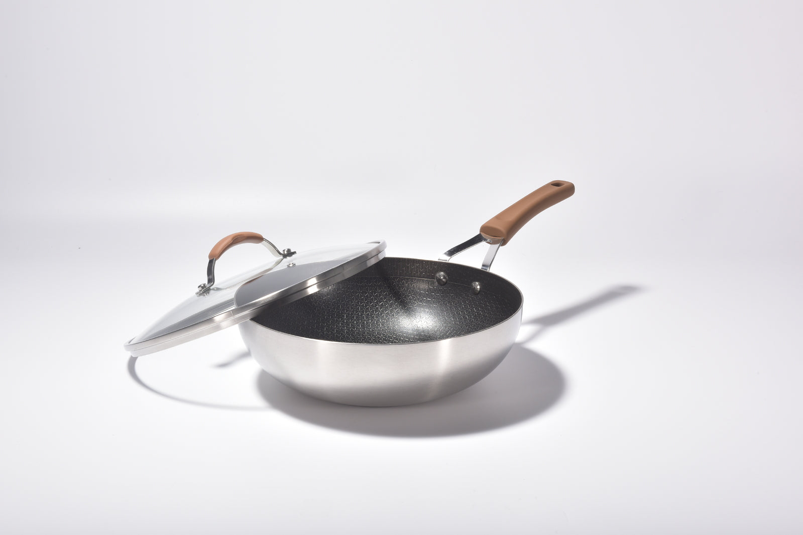 30cm 3-Layer Non-Stick Stainless Steel Wok - Kylin