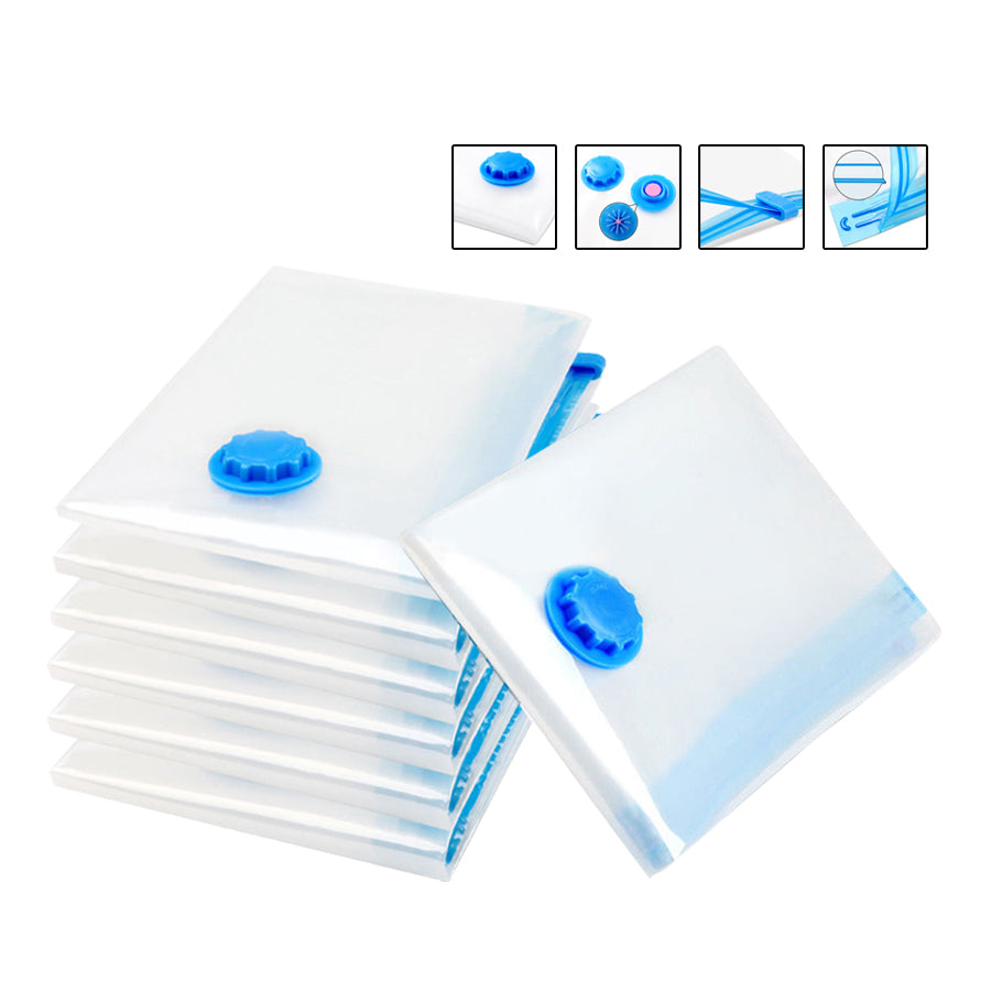 Reusable Vacuum Storage Bags Set with Pump, Various Sizes