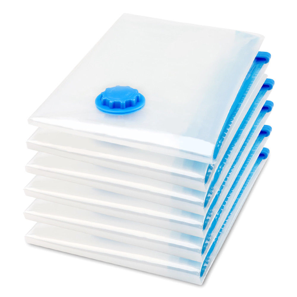 Reusable Vacuum Storage Bags Set with Pump, Various Sizes