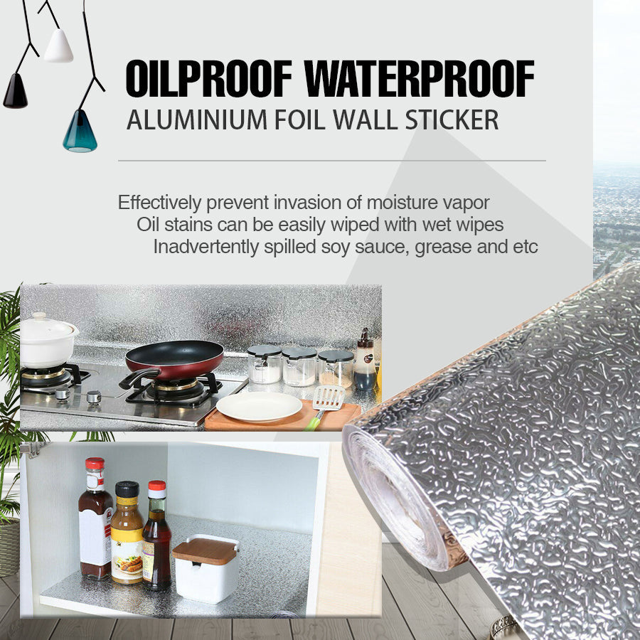 Oil-Proof Waterproof Self-Adhesive Aluminum Foil 40*300cm