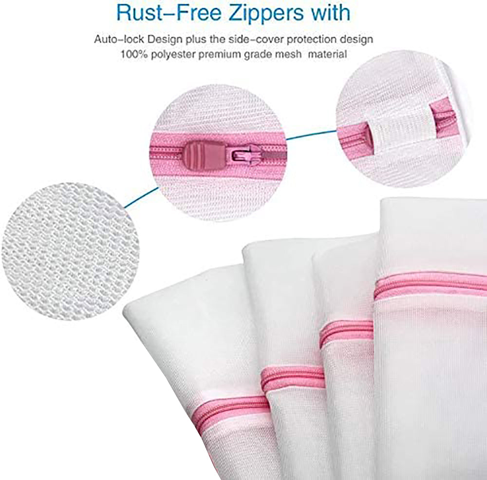 Durable Mesh Laundry Bag Set of 6 for Delicates