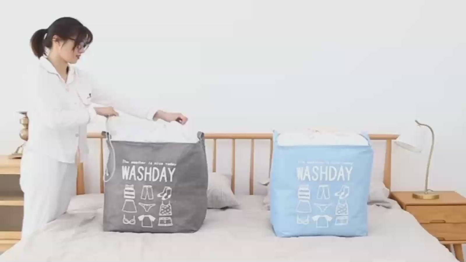 Ex-Large Capacity Collapsible Laundry Basket Foldable Washing Bin Hamper Linen Pink