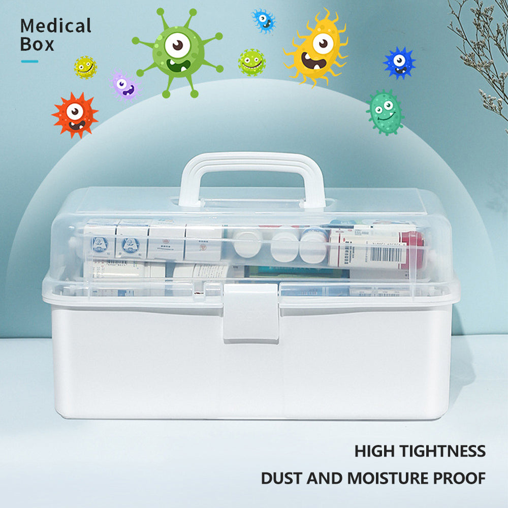 First Aid Kit Mobile Rack 3 Layers Large Portable First Aid Kit Emergency Medical Storage Medici