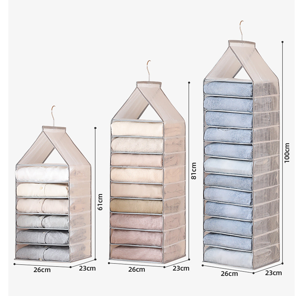 Adjustable Large Grids Wardrobe Organizer, 6-12 Compartments