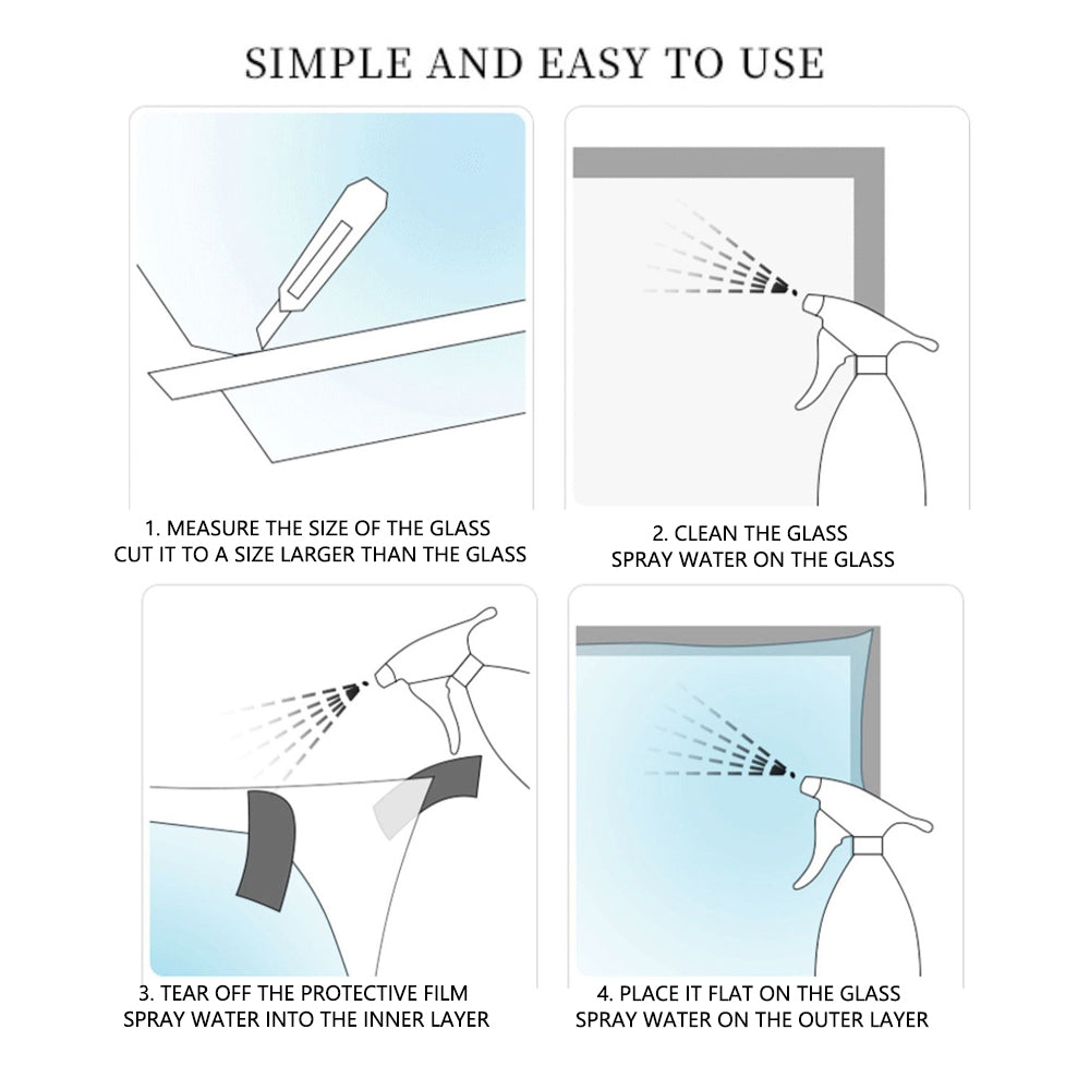 3M Privacy Glass Film Sticker Static Cling Window Decals Glass Film Tulip,40*300cm