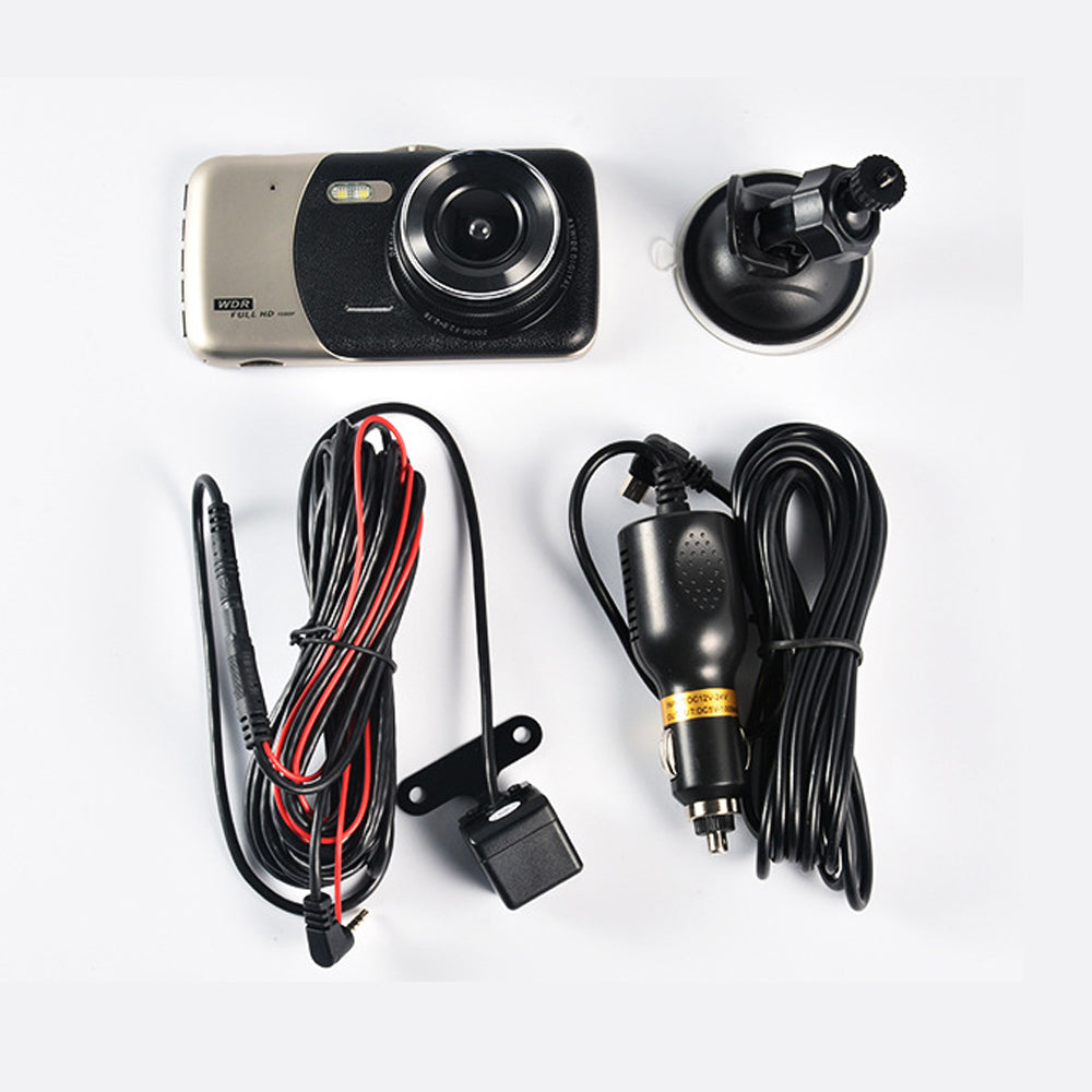 1080P Dual Dash Camera 170° Wide Front Rear DVR Night Vision