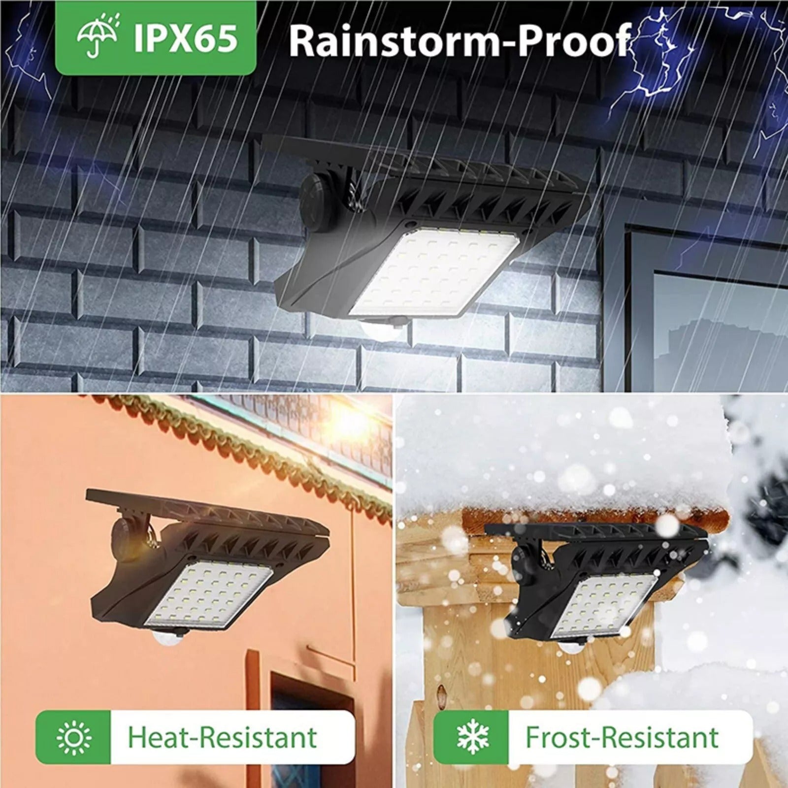 Clip-On Solar LED Light Outdoor Motion Sensor 45 LEDs IP65 Waterproof Security Wall Light