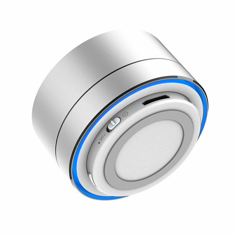 Bluetooth Speakers Portable Wireless Speaker Music Stereo Handsfree Rechargeable Silver