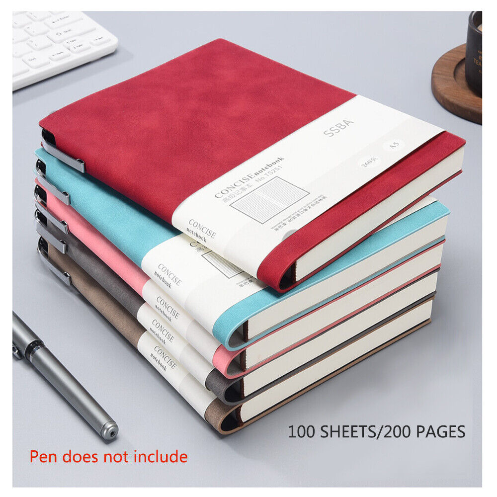 A5 PU Leather 200 Pages Journal with Ribbon Bookmarks