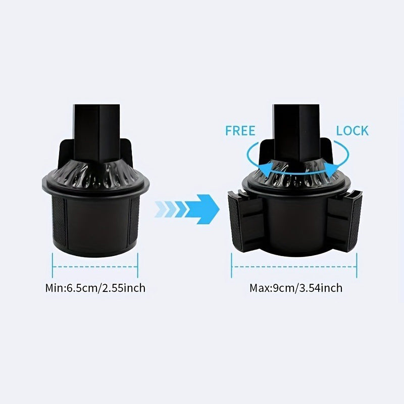 Universal 3in1 Car Cup Holder Tray Phone Mount Drink Food Table Tidy Organizer