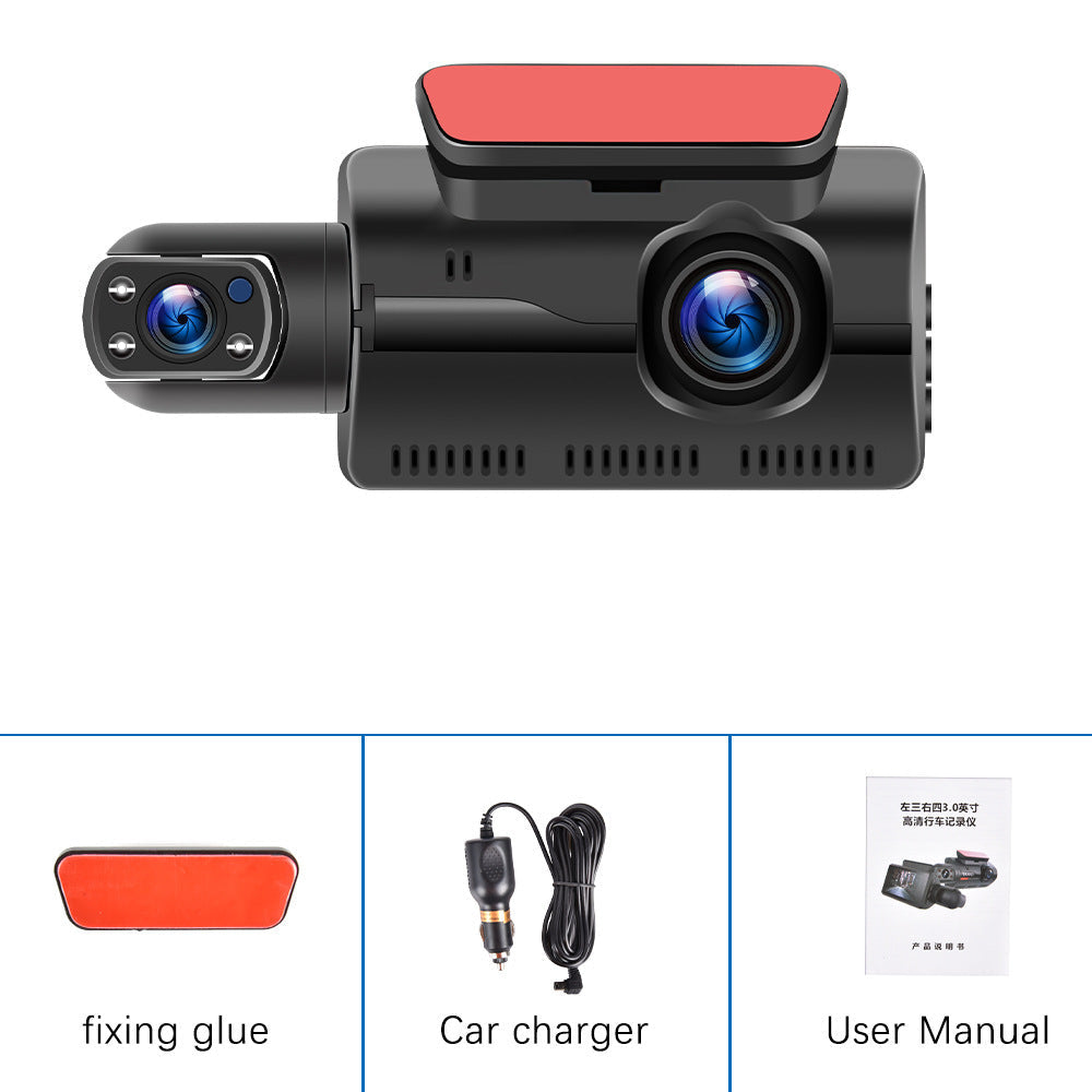 FHD 1080P Dual Lens Dash Cam with HDR, G-Sensor, 32GB Card