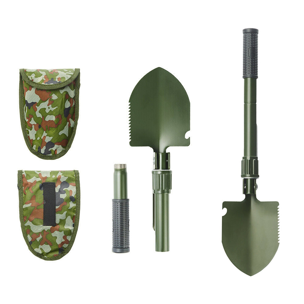 Lightweight Folding Survival Shovel with Case & Compass