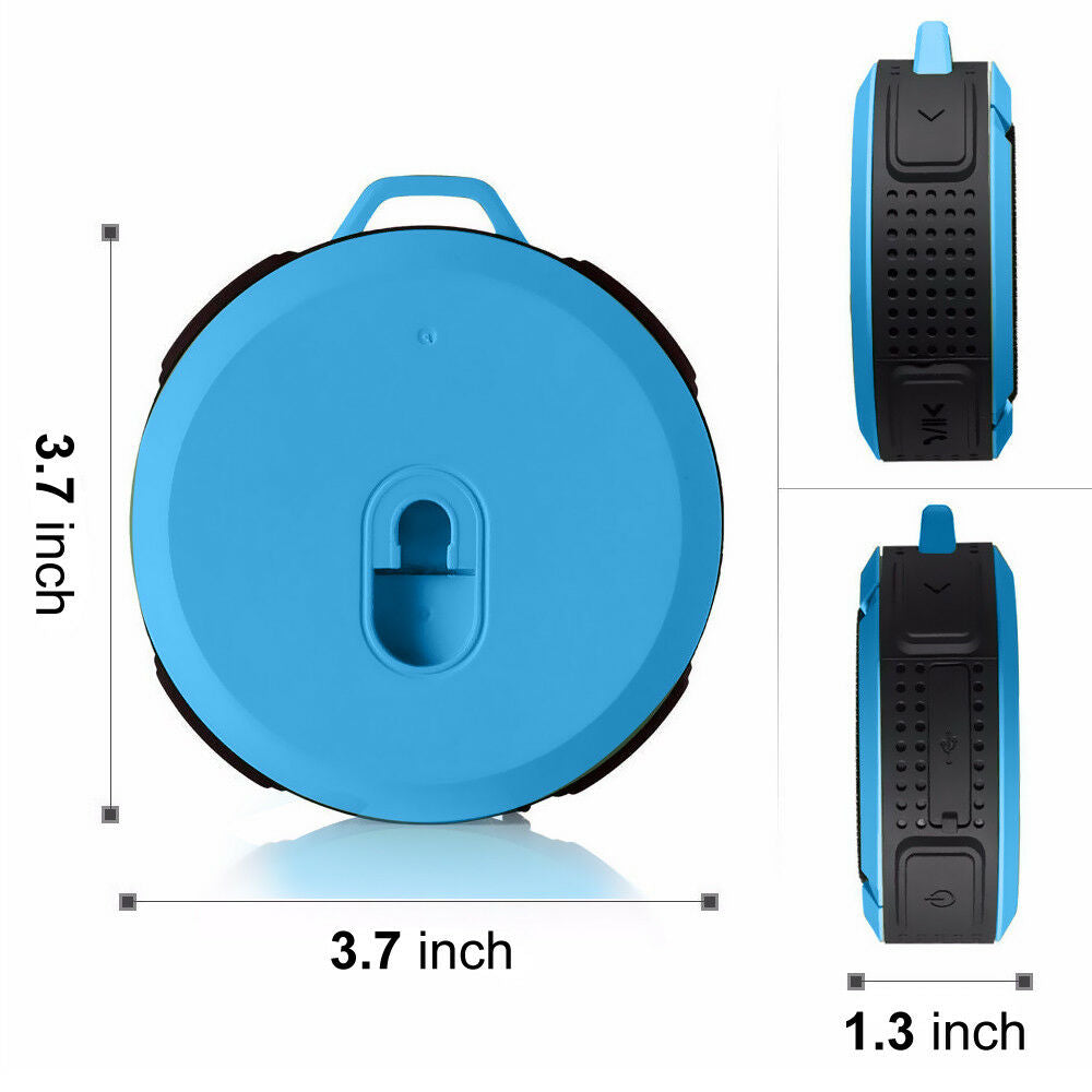 Waterproof Wireless Mini Bluetooth Speaker, Mic, Suction