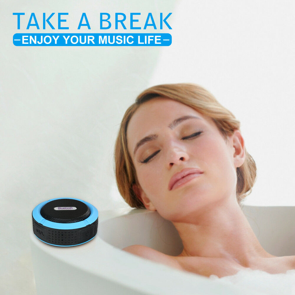 Waterproof Mini Bluetooth Speaker with Mic and Suction