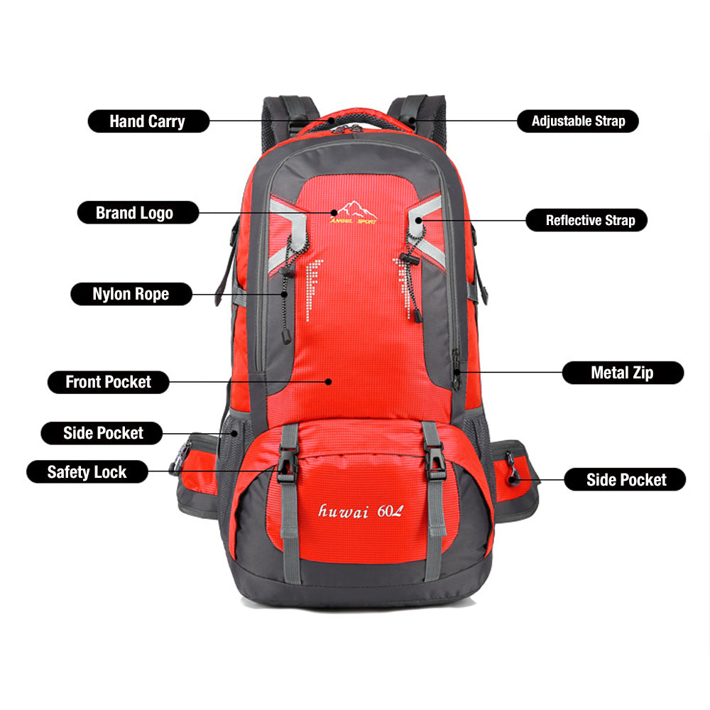 40L Waterproof Hiking Camping Backpack with Large Capacity