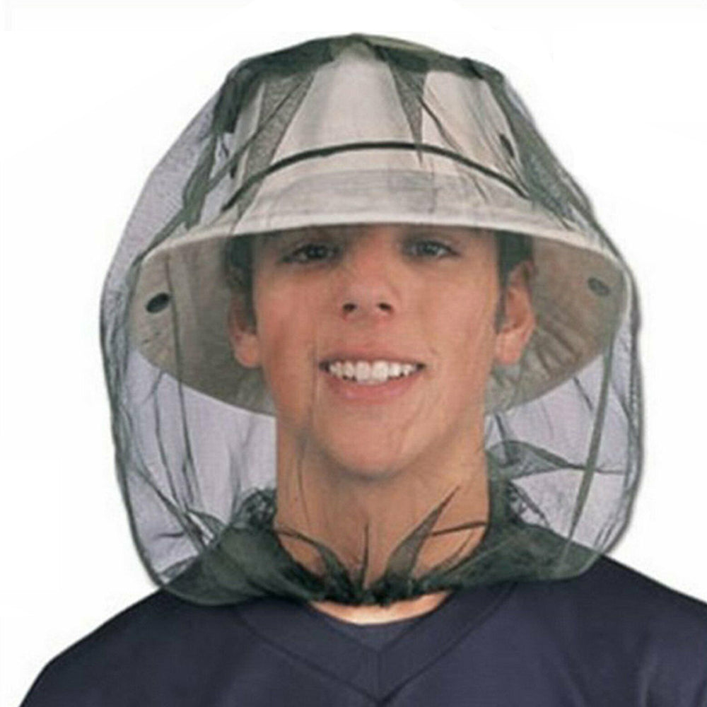 5Pcs Mosquito & Insect Net Headgear, Collapsible, Nylon