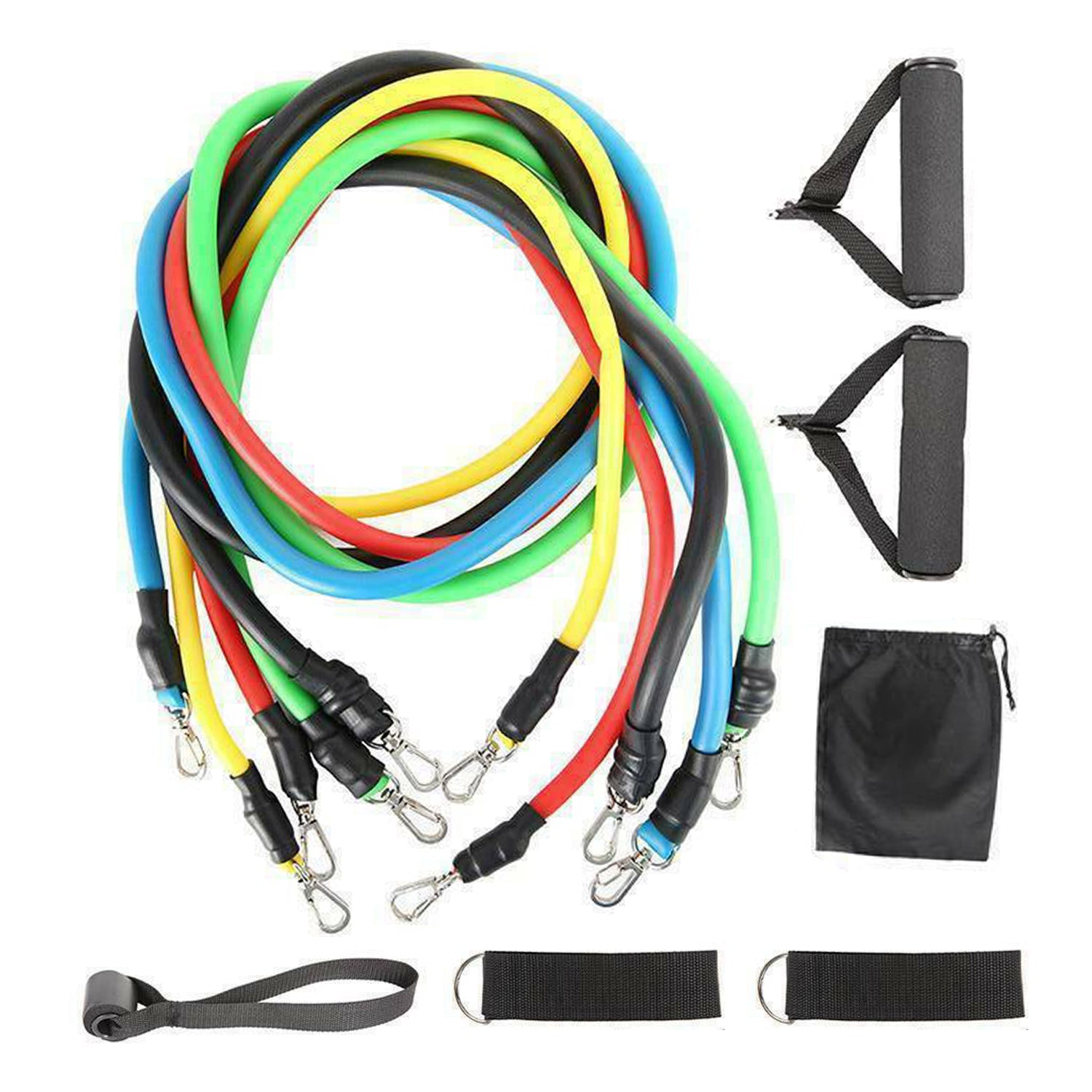 11Pcs Latex Resistance Bands Set for Home Gym Exercise