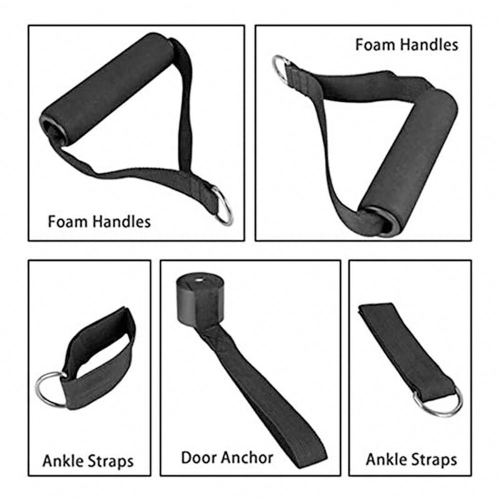 11Pcs Latex Resistance Bands Set for Home Gym Exercise