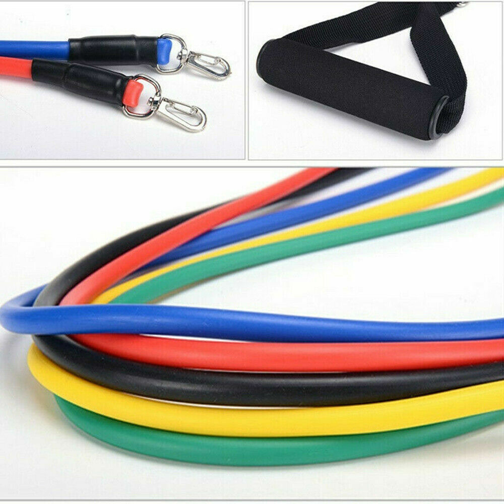 11Pcs Latex Resistance Bands Set for Home Gym Exercise