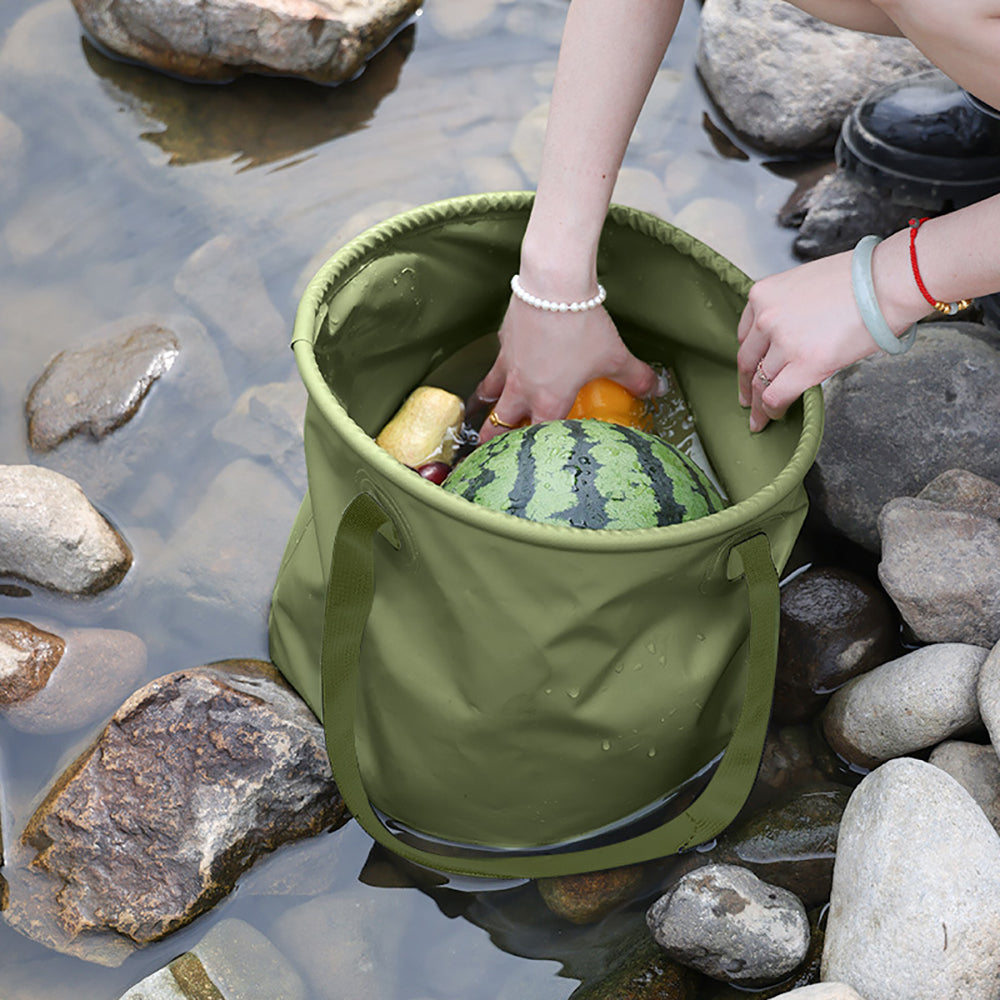 13L Waterproof Collapsible Bucket for Camping and BBQ