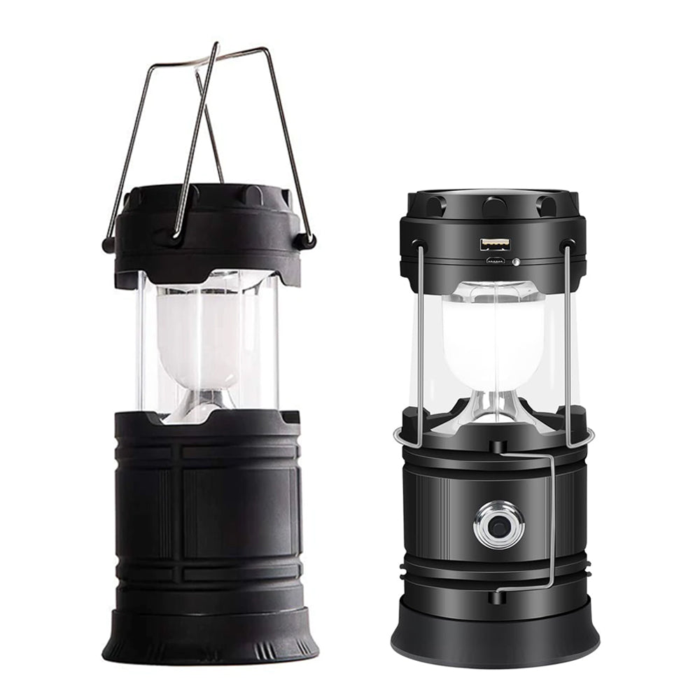 Solar USB Rechargeable LED Camping Lantern, Waterproof