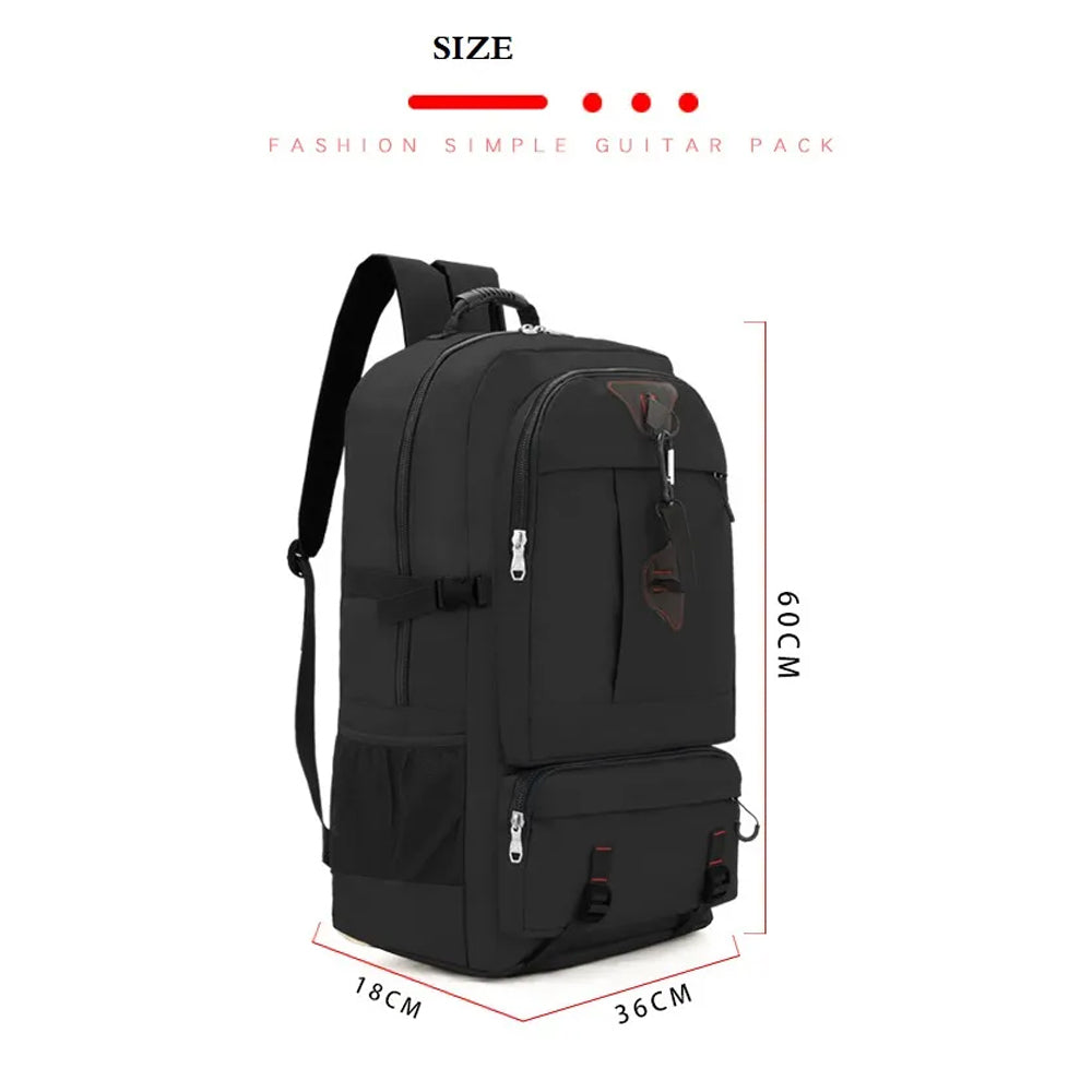 60L Travel Boarding Backpack Outdoor Trekking Luggage Hiking Camping Rucksack Large Capacity Storage Backpack Black