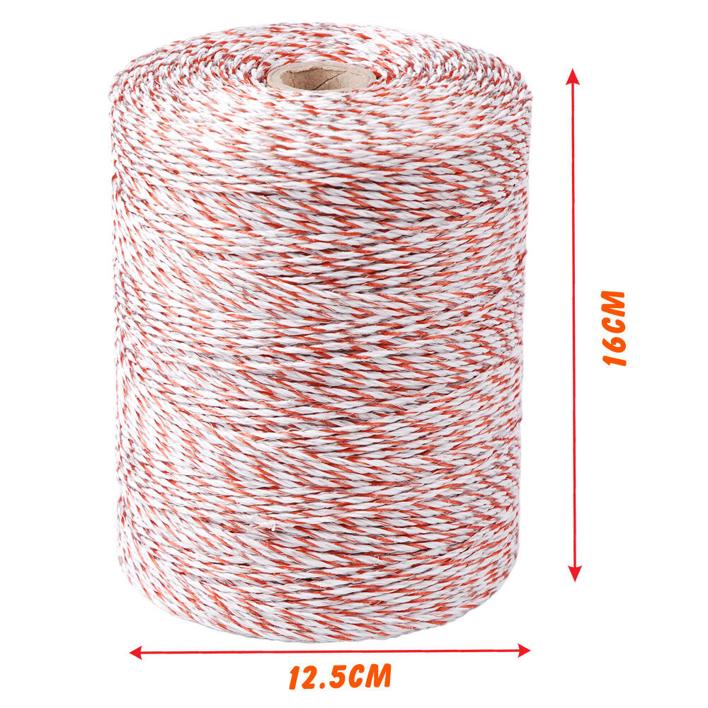 500m Red & White UV-Treated Polywire Electric Fence