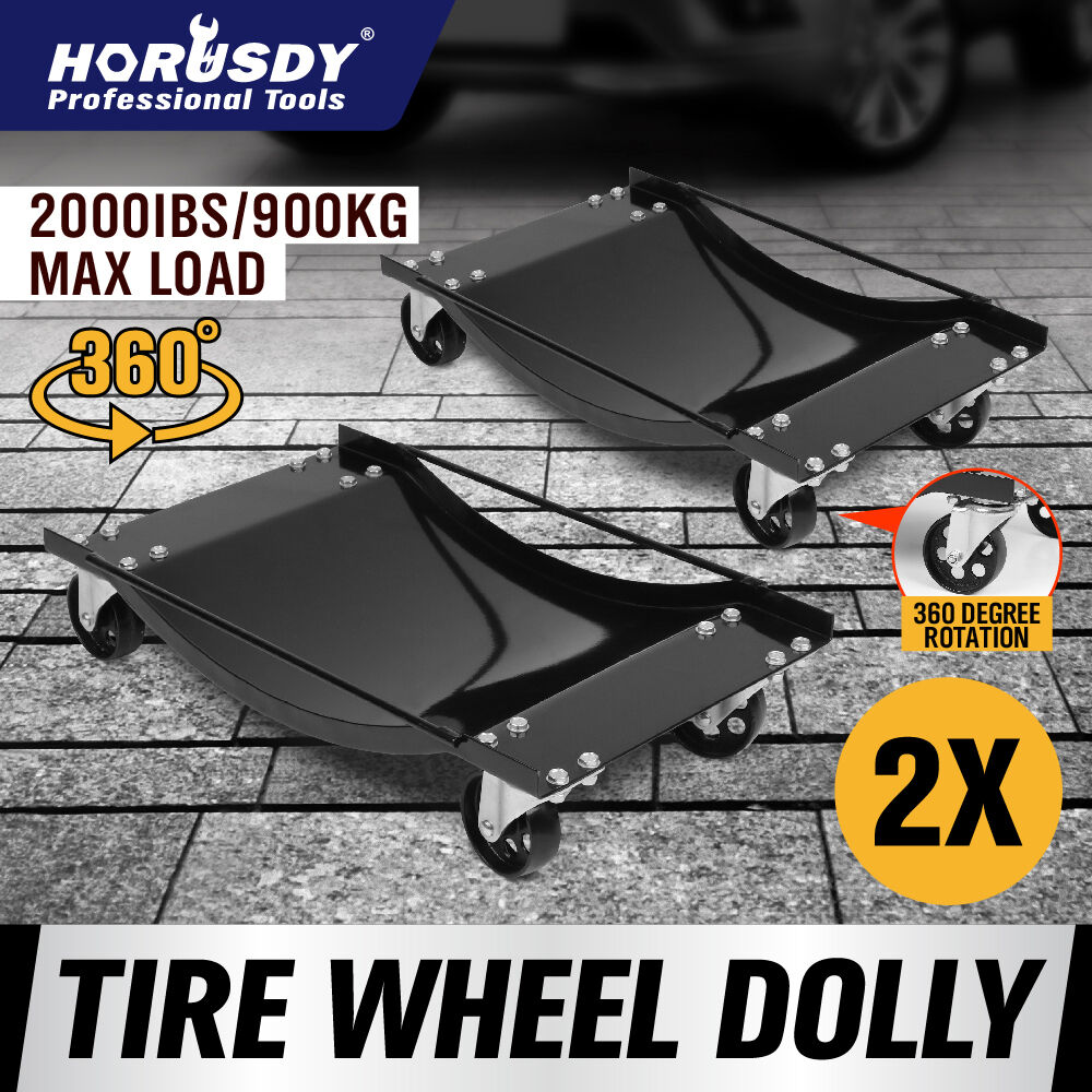 Heavy Duty 2-Piece Wheel Dolly Jack 450kg, Rust Resistant