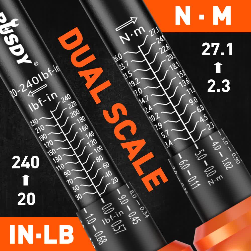 3Pc 1/4" Drive Click Torque Wrench Ratchet Socket Adaptor Extension WorkShop