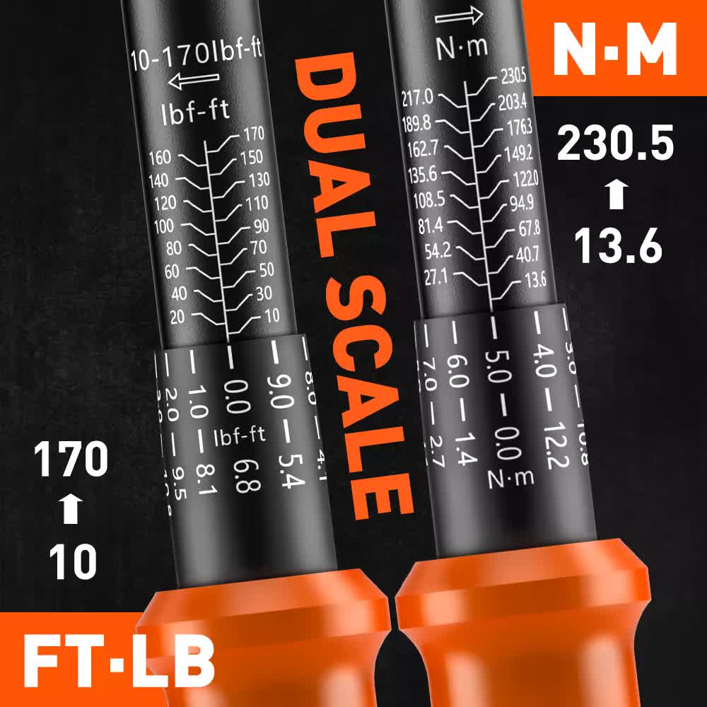 3Pc 1/2" Drive Click Torque Wrench Ratchet Socket Adaptor Extension WorkShop