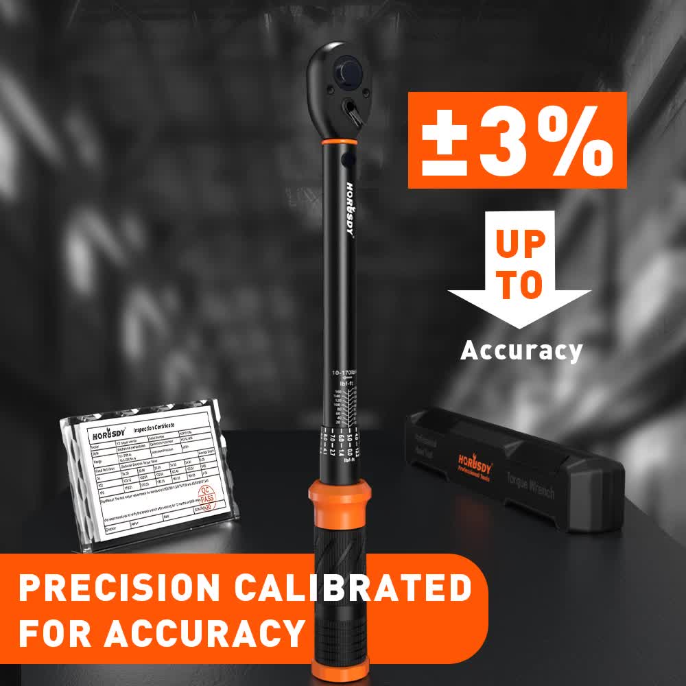 3Pc 1/2" Drive Click Torque Wrench Ratchet Socket Adaptor Extension WorkShop