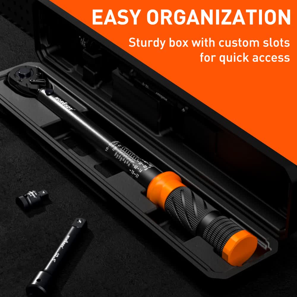 3Pc 1/2" Drive Click Torque Wrench Ratchet Socket Adaptor Extension WorkShop